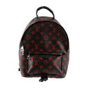 美品 LOUIS VUITTON ルイ ヴィトン パームスプリングスPM バックパック リュック・デイパック M41458 モノグラムキャンバス アンフラルージュ ブラック×レッド系 シルバー金具 ビトン【本物保証】【中古】