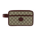 超美品 GUCCI グッチ インターロッキングG セカンドバッグ 625764 GGスプリームキャンバス レザー ベージュ系 ブラウン系 ゴールド金具 クラッチバッグ ポーチ【本物保証】【中古】