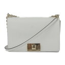 美品 Furla フルラ MIMI MINI CROSSBODY ミミ ミニ クロスボディ ショルダーバッグ F7791 285028 レザー ホワイト ゴールド金具 チェーン【本物保証】【中古】