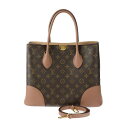 LOUIS VUITTON ルイ ヴィトン フランドリン モノグラム ハンドバッグ M41597 PVC レザー ブラウン ボアドゥローズ ゴールド金具 2WA...
