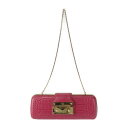 美品 LOUIS VUITTON ルイ ヴィトン ミノディエール トレゾール クラッチバッグ - クロコダイル レザー ピンク系 ゴールド金具 2WAY チェー...