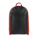 美品 Christian Louboutin クリスチャンルブタン BACKPARIS リュック・デイパック 1225145 レザー ラバー ブラック レッド ...