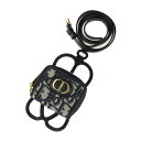 超美品 Christian Dior クリスチャンディオール 30 モンテーニュ テック ホルダー S2101UTZQ キャンバス レザー シリコンラバー ネイ...