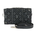 LOUIS VUITTON ルイ ヴィトン ソフトトランク・ウォレット モノグラム ショルダーバッグ M81776 レザー ブラック シルバー金具 ポシェット ...
