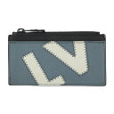 LOUIS VUITTON ルイ ヴィトン コインカードホルダー コインケース M81314 レザー ホワイト×ブルー×イエロー×ブラック LVロゴ モノグラム カードケース 小銭入れ フラグメントケース ビトン【本物保証】【中古】(4)