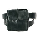 超美品 BOTTEGAVENETA ボッテガヴェネタ ベルトバッグ イントレチャート ウエストバッグ 709342 VA9A5 カーフレザー ダークグリーン系 ...