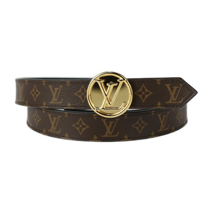 新古未使用展示品 LOUIS VUITTON ルイ ヴィトン LV サークル 25MM リバーシブル ベルト M0054U 表記サイズ 90/36 モノグラムキャンバス レザー ブラウン ブラック ゴールド金具 ビトン【本物保証】【中古】