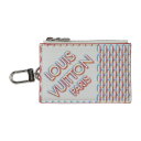 超美品 LOUIS VUITTON ルイ ヴィトン ドゥーブル ジップド・カード ホルダー ダミエ ジャイアント スプレー コインケース M81430 レザー ブロン ホワイト系 マルチカラー シルバー金具 小銭入れ ダブルジップファスナー ビトン【本物保証】【中古】(4)