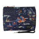新品未使用展示品 BALLY バリー セカンドバッグ クラッチバッグ FHOLLER.NPR/27 ファブリック MULTI BLUE SKY ブルー 総柄 ナ...
