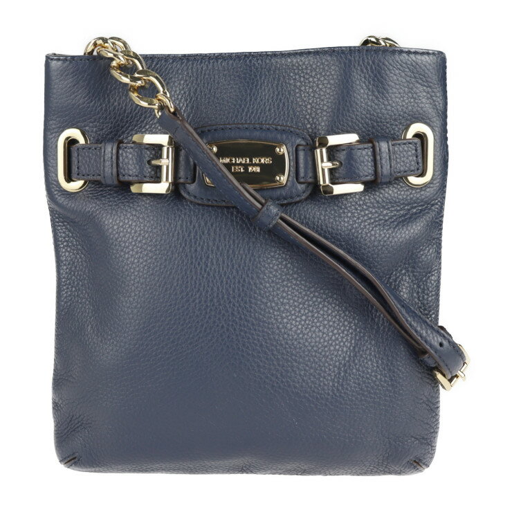 楽天3R boutique超美品 Michael Kors マイケルコース クロスボディバッグ ショルダーバッグ 35F2GHMC3L レザー ネイビー ゴールド金具 ポシェット【本物保証】【中古】