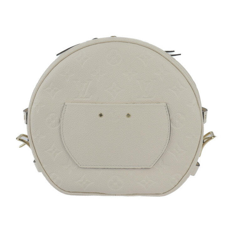 超美品 LOUIS VUITTON ルイ ヴィトン ボワット シャポー スープル モノグラムアンプラント ショルダーバッグ M45276 レザー クレーム (ライトベージュ系) ゴールド金具 ビトン【本物保証】【中古】