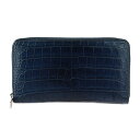 LOUIS VUITTON ルイ ヴィトン ジッピー オーガナイザー 長財布 - クロコダイル レザー ネイビー系 シルバー金具 ラウンドファスナー エキゾチッ...