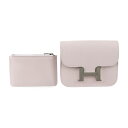 新品未使用展示品 HERMES エルメス コンスタンス スリム ポーチ - エバーカラー モーヴペール シルバー金具 コンパクト 財布 コインケース付き B刻印...
