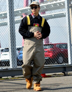 オーバーオール メンズ 大きいサイズ ワークウェア 作業服 サイドライン ワークパンツ ゆったり b系 ストリート ファッション