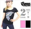 FAMOUS STARS & STRAPS フェイマス Tシャツ レディース 半袖 B系 ファッション ヒップホップ ストリート系 おうちコーデ