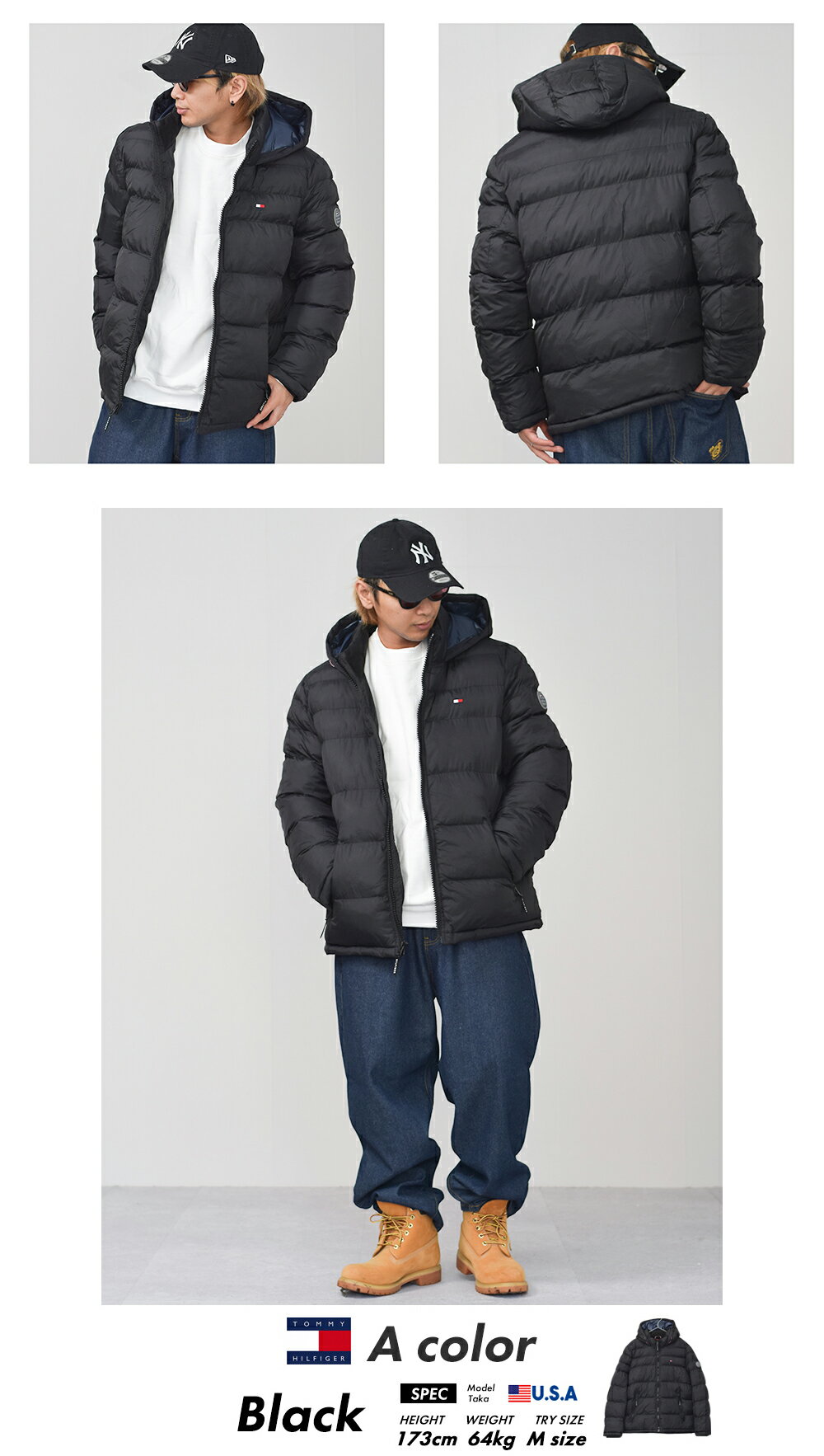 TOMMY HILFIGER トミーヒルフィガー メンズ ダウンジャケット 大きいサイズ ブランド 冬 防寒 おしゃれ USA限定 カジュアル ファッション セレブ レトロ 中綿 156AN122