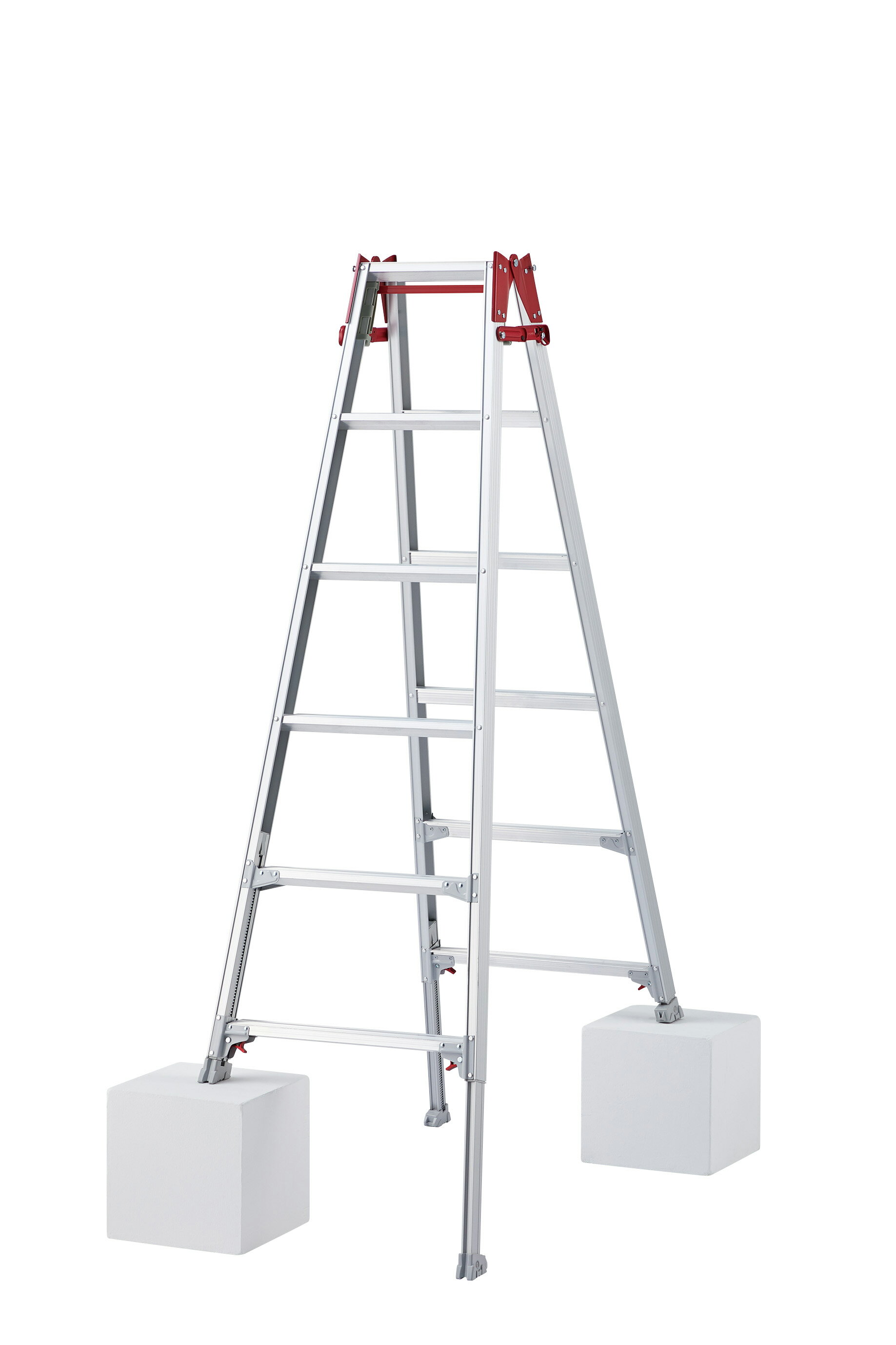 ハセガワ 脚部伸縮式 はしご兼用脚立 RYZ-18c 「片手で閉じる」ワンタッチバー搭載のサムネイル