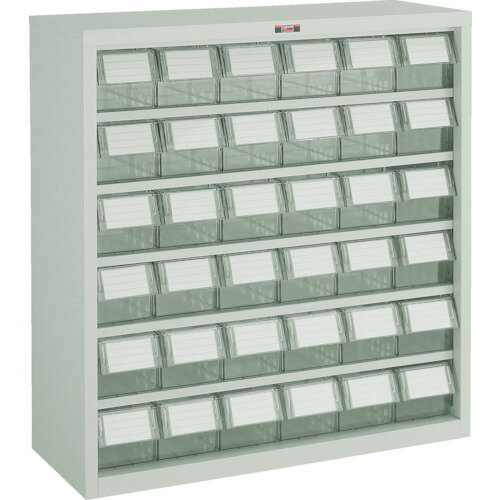 トラスコ TRUSCO コンテナラックケース バンラックケース M型 透明引出小×36個 透明 (1台) 品番：305MN..