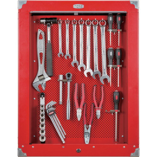 TONE トネ 整備用工具セット シャッター付サービスボードセット新ハーフボードC50B仕様 36点セット (1S) 品番：CS410