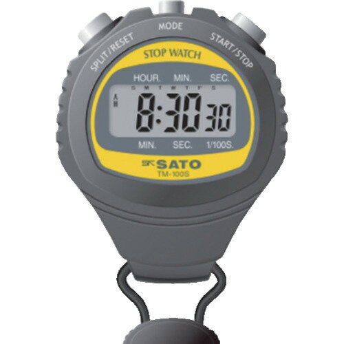 佐藤 デジタルストップウォッチ TM-100S （1900-00） (1個) 品番：TM-100S