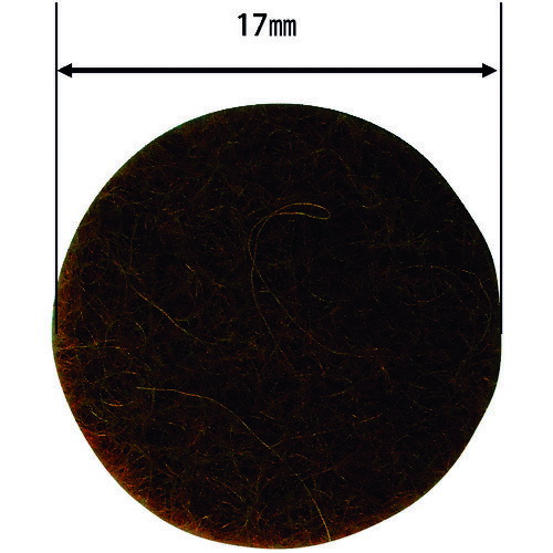 和気産業 WAKI 椅子脚キャップ イス用キャップ フェルトパット 濃茶 17Φ 8枚入 (1Pk) 品番：FU-601