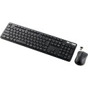 エレコム 無線キーボード 薄型 メンブレン式 抗菌 フルサイズ マウス付 ブラック (1個) 品番:TK-FDM110MKBK