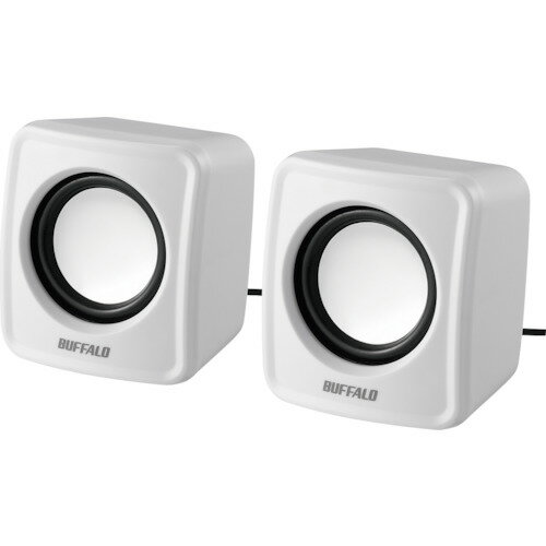 バッファロー BUFFALO PC用スピーカー USB電源コンパクトサイズ ホワイト (1個) 品番：BSSP100UWH