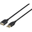 バッファロー BUFFALO USB2.0延長ケーブル(A to A) カーボン素子ねり込みタイプ 2m ブラック (1個) 品番:BSUAAFR220BK(2)