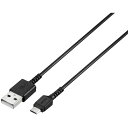 バッファロー BUFFALO USB2.0ケーブル(Type-A to microB) スリム 1.0m ブラック (1個) 品番:BSMPCMB110BK