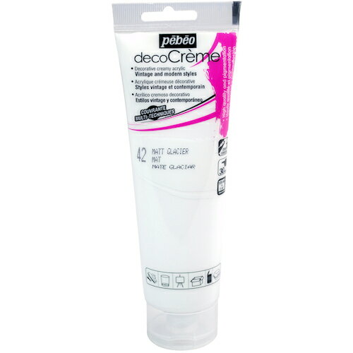 ペベオジャポン Pebeo 塗料 建物用塗料 水性 デコクリーム 120mlマット グレイシャー (1本) 品番:089042