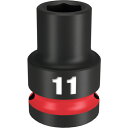 ミルウォーキー SHOCKWAVE IMPACT DUTY インパクトソケット 1/2インチ(12.7mm)角 11mm (1個) 品番:49-66-6243