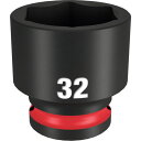 ミルウォーキー SHOCKWAVE IMPACT DUTY インパクトソケット 1/2インチ(12.7mm)角 32mm (1個) 品番:49-66-6264
