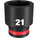 ミルウォーキー SHOCKWAVE IMPACT DUTY インパクトソケット 3/8インチ(9.5mm)角 21mm (1個) 品番:49-66-6144