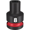 ミルウォーキー SHOCKWAVE IMPACT DUTY インパクトソケット 1/2インチ(12.7mm)角 8mm (1個) 品番:49-66-6240