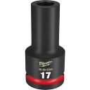 ミルウォーキー 深口ソケット SHOCKWAVE IMPACT DUTY ディープインパクトソケット 3/4インチ(19mm)角 17mm (1個) 品番:49-66-6393