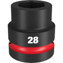 ミルウォーキー SHOCKWAVE IMPACT DUTY インパクトソケット 1インチ(25.4mm)角 28mm (1個) 品番:49-66-6593
