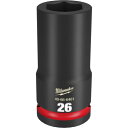 ミルウォーキー 深口ソケット SHOCKWAVE IMPACT DUTY ディープインパクトソケット 3/4インチ(19mm)角 26mm (1個) 品番:49-66-6401