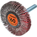 トラスコ TRUSCO セラミックフラップホイール 軸径6mm #60 外径50×幅10×軸長40 5個入 (1箱) 品番:TCF5010-CE-60