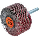 トラスコ TRUSCO セラミックフラップホイール 軸径6mm #80 外径50×幅25×軸長40 5個入 (1箱) 品番:TCF5025-CE-80