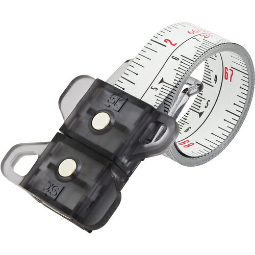 SK 新潟精機 スケール メジャー コンベックス幅19mm 長さ2m スパイラルメジャー 尺相当目盛 グレー (1個) 品番:SMT-1920SGY