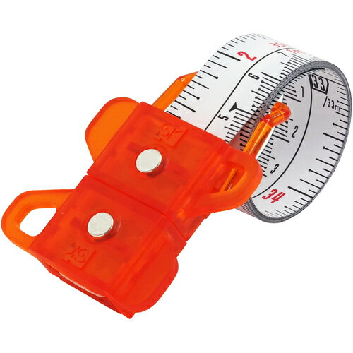 SK 新潟精機 スケール メジャー コンベックス 幅19mm 長さ1.1m スパイラルメジャー 尺相当目盛 オレンジ (1個) 品番:SMT-1910SOR