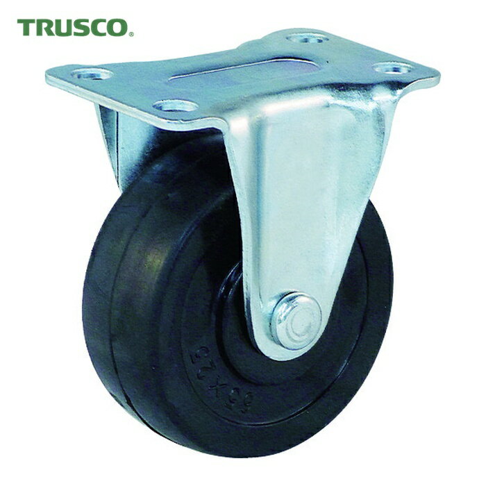 トラスコ TRUSCO キャスター TYGシリーズ 固定 ゴム車 65mm (1個) 品番：TYGK-65