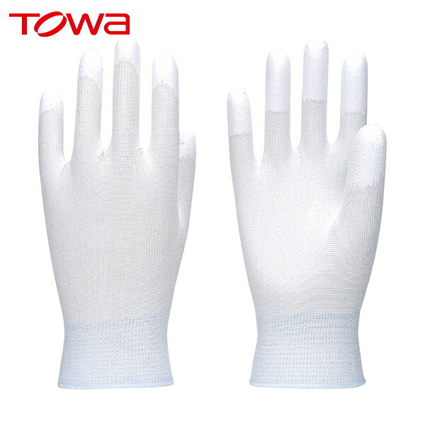 東和 トワロン 作業手袋 ウレタン指先コート手袋 チップタッチ M (1双) 品番:110-M 作業用手袋 すべり止め ウレタン 背抜き 手袋