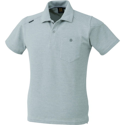 コーコス ハンソデポロシャツ G-9117 3モクグレー LL (1着) 品番：G-9117-3-LL