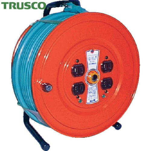 トラスコ TRUSCO 電工ドラム 延長コードリール ソフトケーブルコードリール 50m (1台) 品番：GS-50T