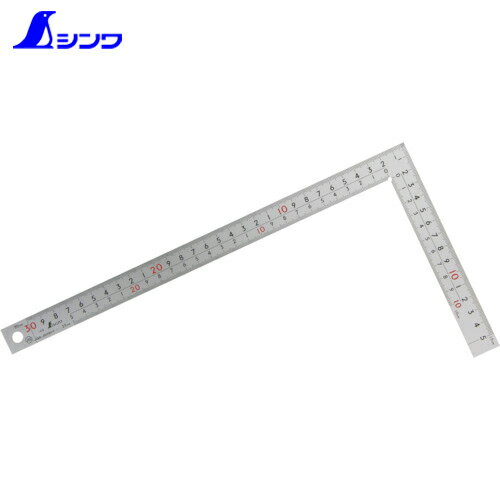 【動画あり】 シンワ 曲尺厚手広巾 シルバー30cm建築・鉄工用 表裏目盛 8段cm数 (1本) 品番：10451