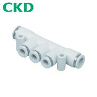 CKD チューブ継手 ニュージョイント マニホールド (シングル) 適合チューブ外径6mm/10mm (1個) 品番：GWMF610-0