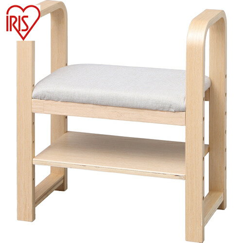 アイリスオーヤマ 玄関での立ち上がり 玄関椅子 GC-55 ナチュラル (1個) 品番：GC-55-N