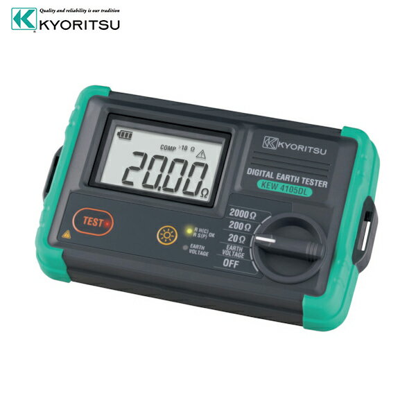 KYORITSU(共立) 4105DL デジタル接地抵抗計 (1台) 品番：KEW4105DL