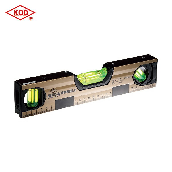 アカツキ製作所 KOD 水平器 すいへいき 水準器 レベル メガバブル マグネット付 (1本) 品番：L-777M 230MM